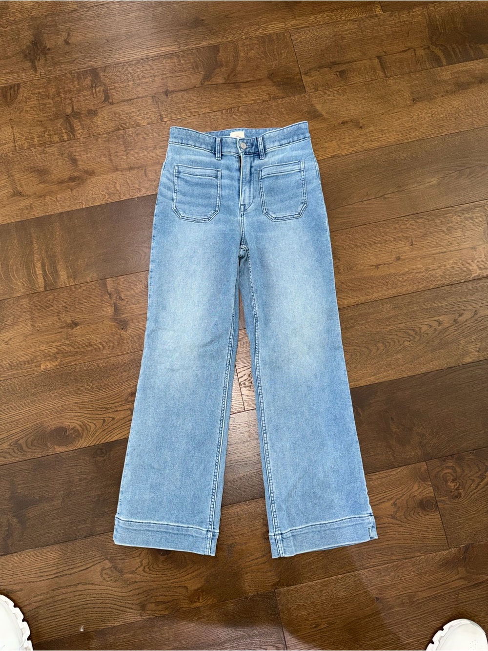 Faherty Light Wash Wide-Leg Jeans
